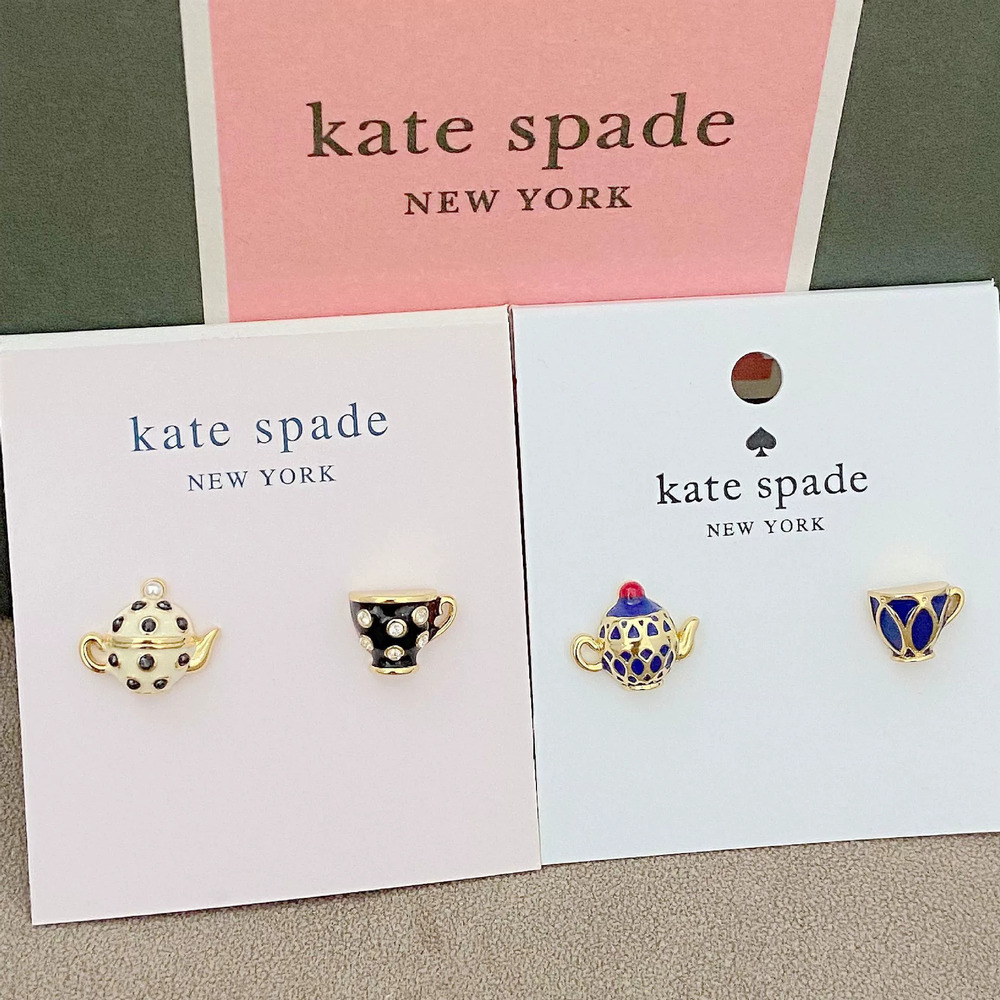 kate spade Teapot Cup Necklace Earring Set